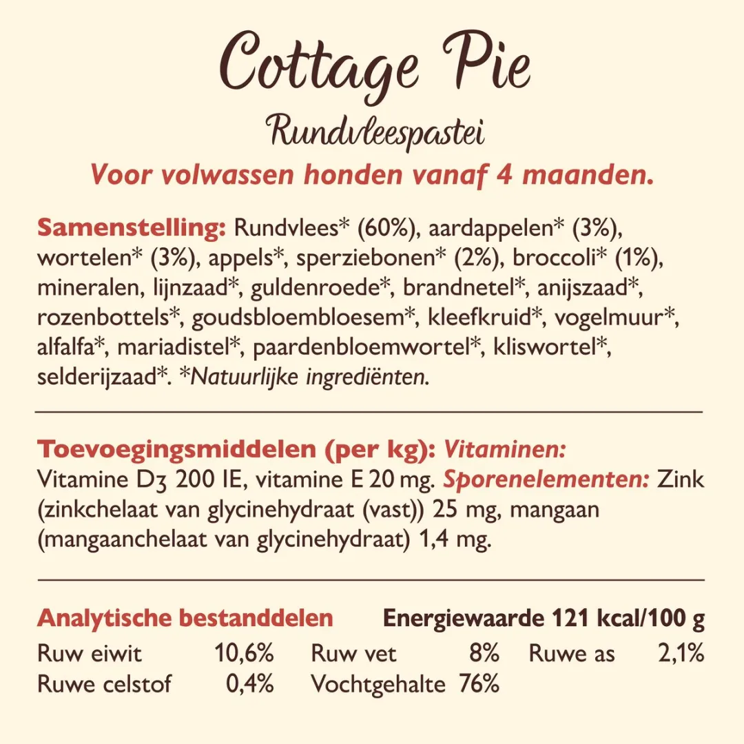 Lily's Kitchen Cottage Pie Hondenvoer Natvoer 2,4kg