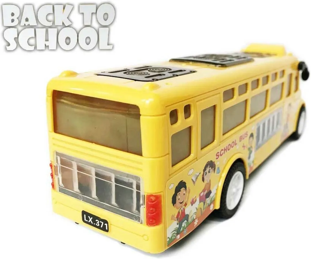 698 JIAN SHENG Schoolbus - Led Lichtjes & Muziek Geel