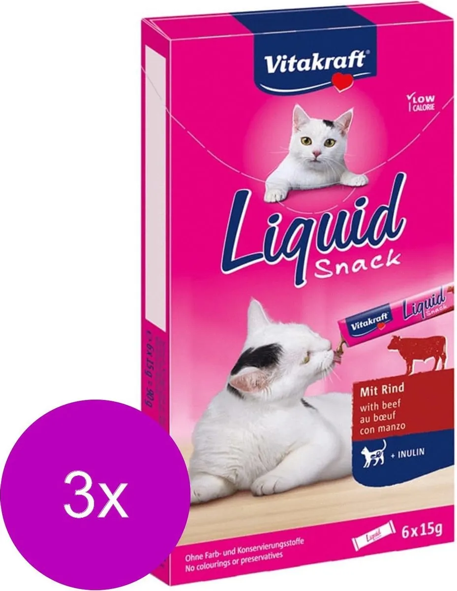 Vitakraft Cat Liquid Snack - 18 Stuks