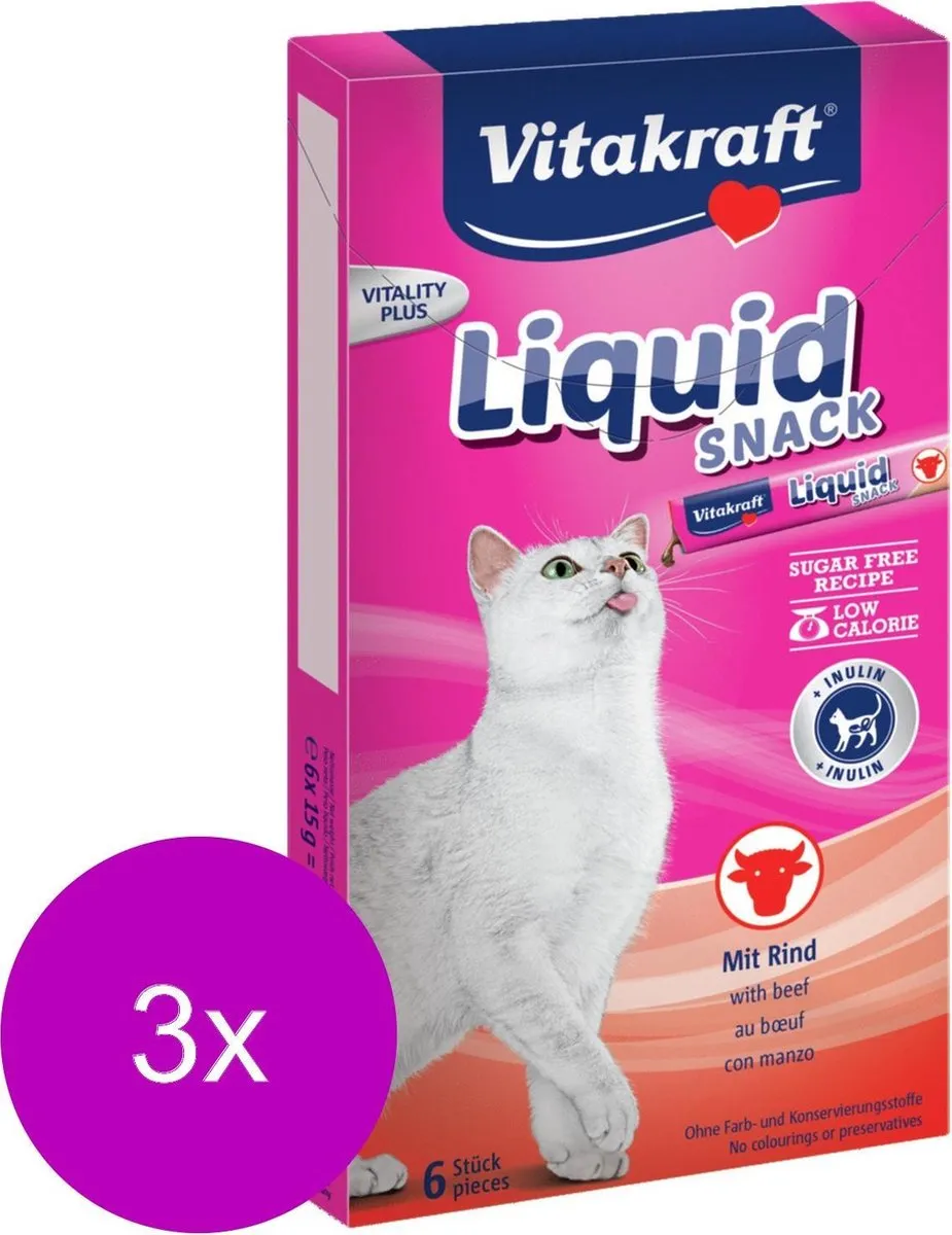 Vitakraft Cat Liquid Snack - 18 Stuks - afbeelding 6 van 6