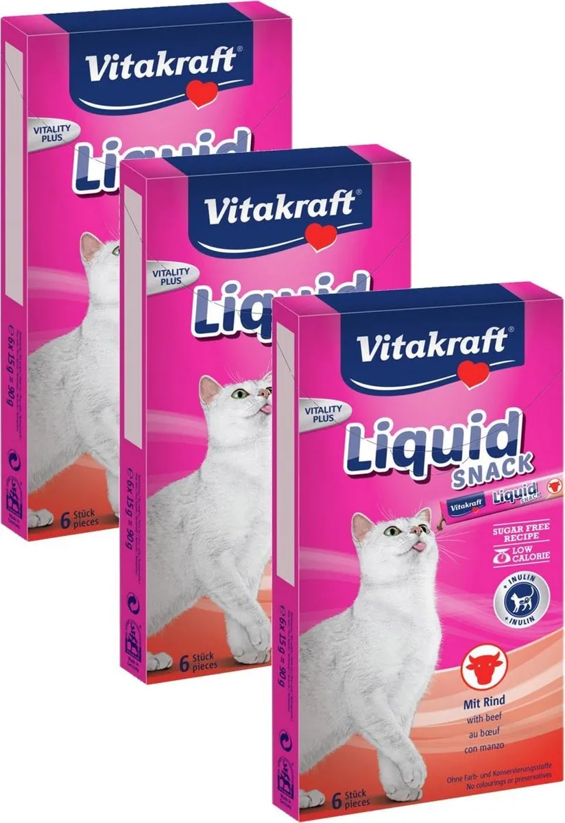 Vitakraft Cat Liquid Snack - 18 Stuks