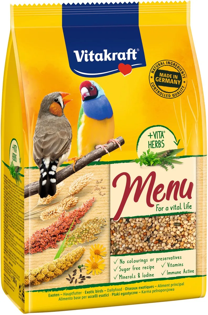 Vitakraft Menu Exoot Hoofdvoeding Exotische Vogels 500g