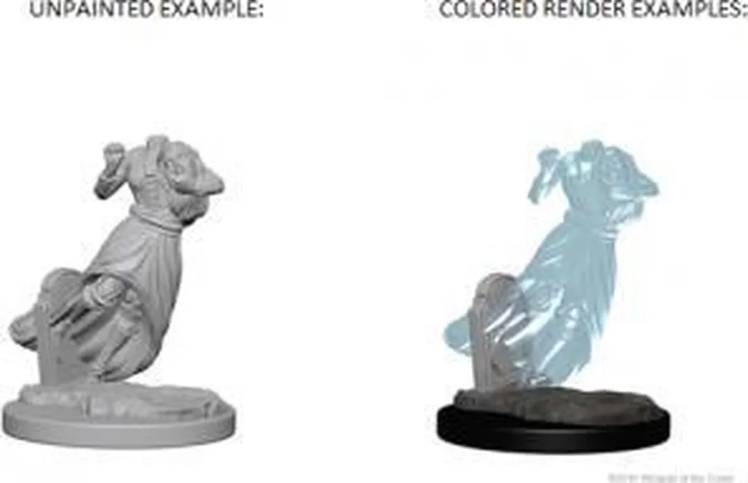 Wizkids D&D Ghosts Ongeschilderde Miniaturen - 2 Stuks - Blauw/Grijs/Zilver