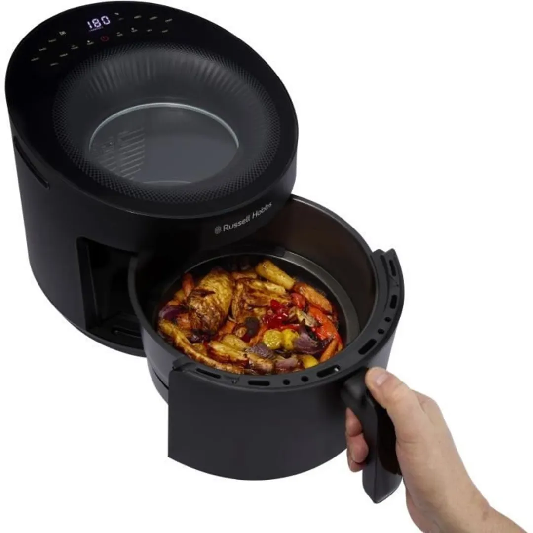 Russell Hobbs SatisFry Air Panoramic 27420-56 Olievrije Friteuse 5L - 1500W - Zwart - afbeelding 6 van 6