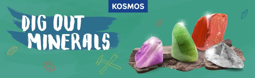 Kosmos Dig Out Minerals Experimenteerset 616762 - Kleurrijke mineralen