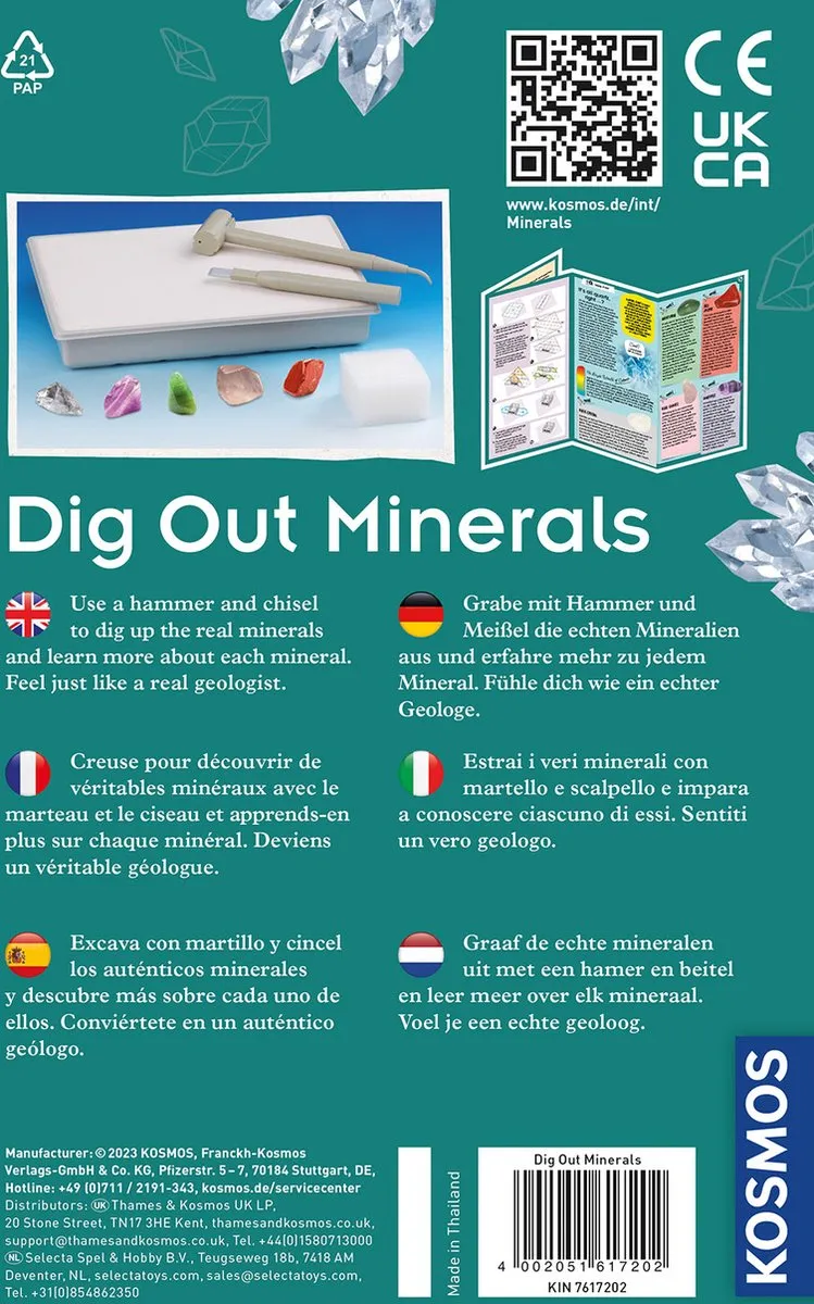 Kosmos Dig Out Minerals Experimenteerset 616762 - Kleurrijke mineralen