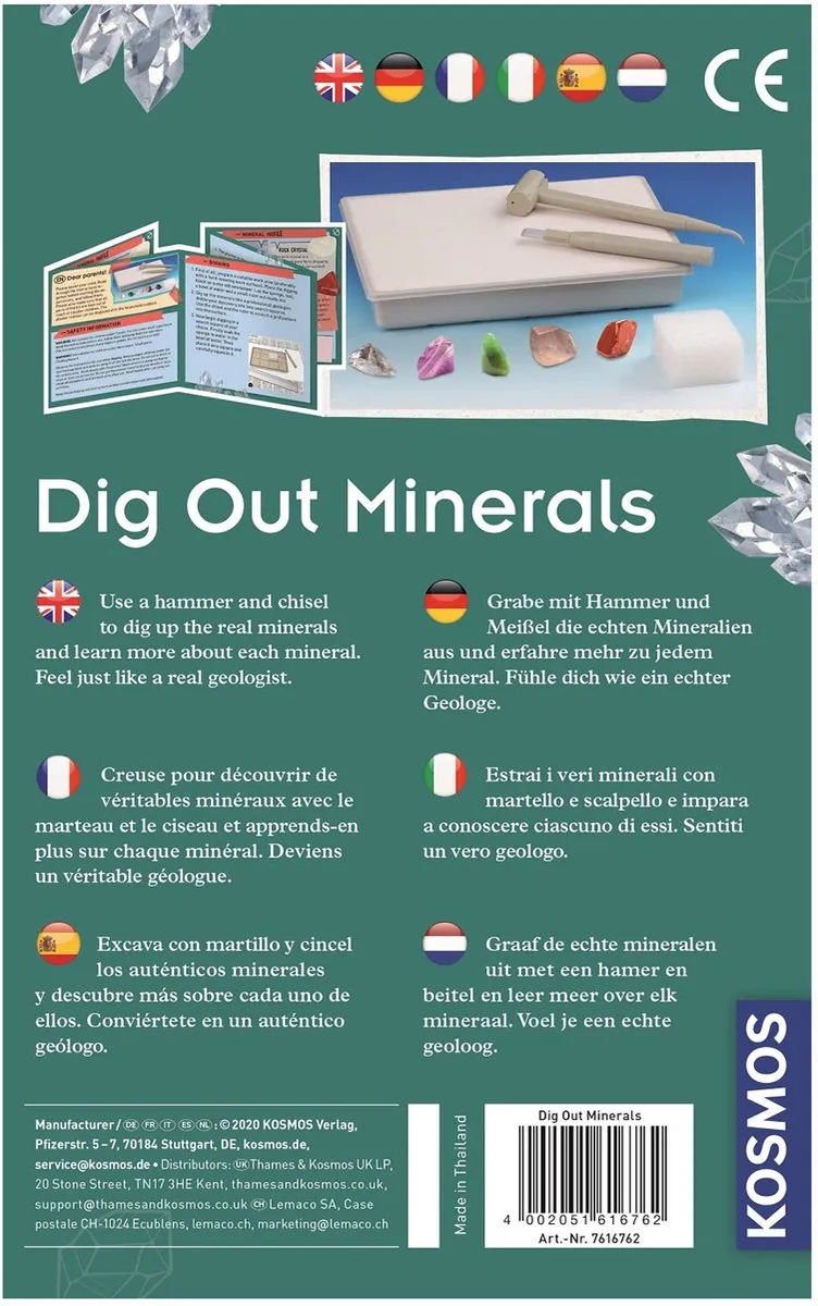 Kosmos Dig Out Minerals Experimenteerset 616762 - Kleurrijke mineralen - afbeelding 6 van 6