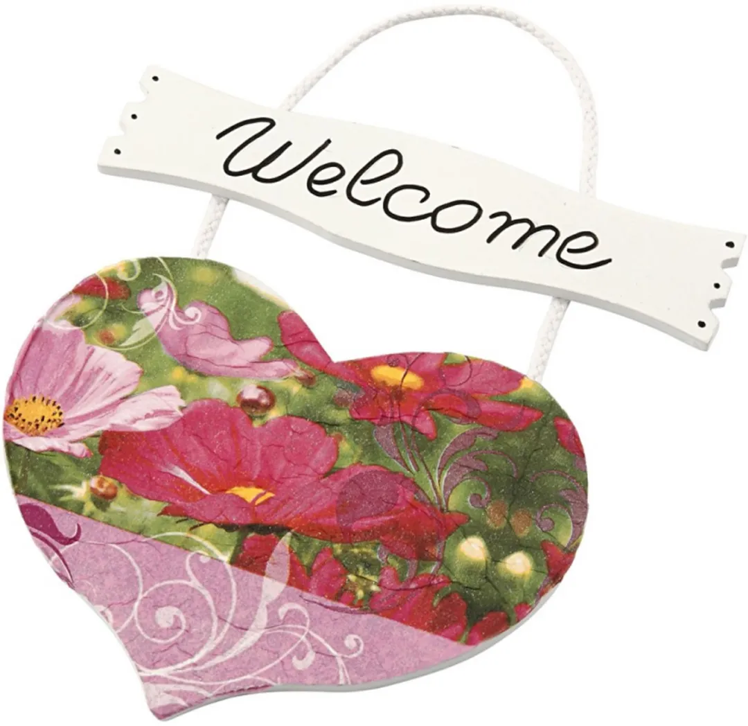 Creativ Company MDF Hart met Bord 28x19cm - Wit