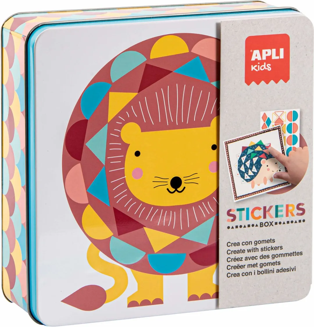 Apli Kids Stickerspel Leeuw - Paars/Blauw/Groen/Rood