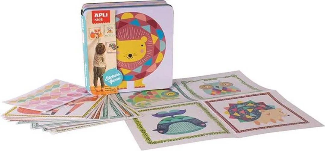Apli Kids Stickerspel Leeuw - Paars/Blauw/Groen/Rood
