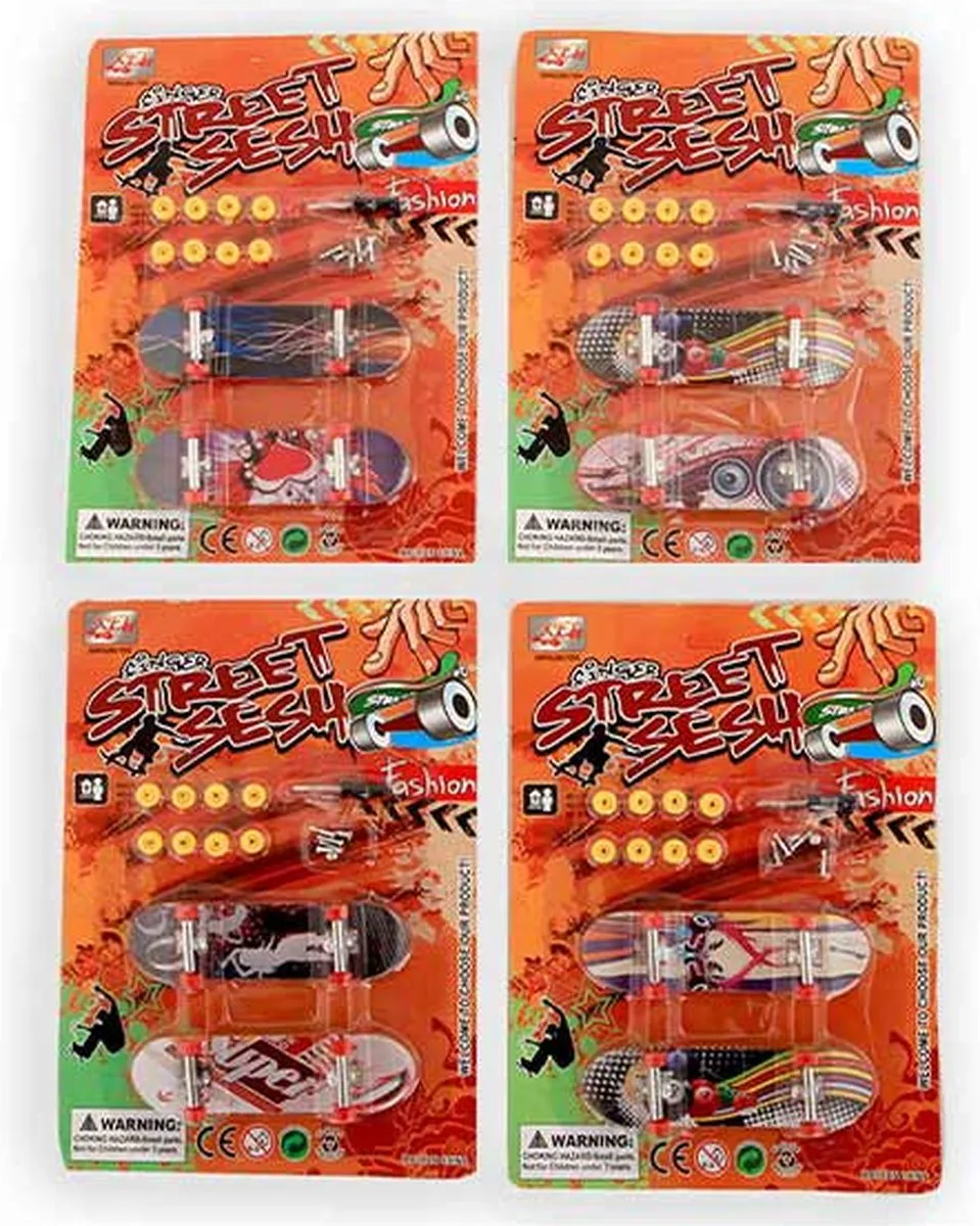 Jonotoys Vingerskateboardjes - 2 Stuks met gereedschapset