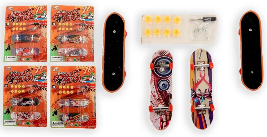 Jonotoys Vingerskateboardjes - 2 Stuks met gereedschapset