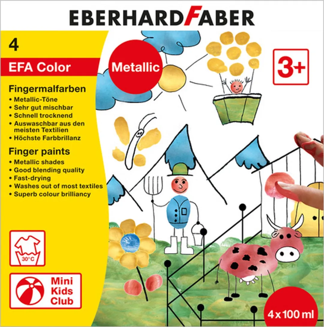 Eberhard Faber Metallic Vingerverf Set 4x100ml EF-578802