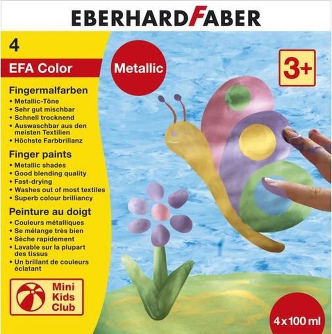 Eberhard Faber Metallic Vingerverf Set 4x100ml EF-578802