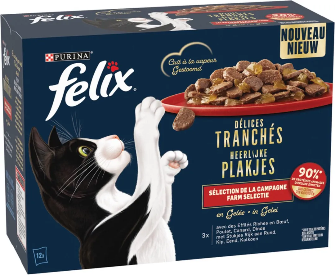 Felix Plakjes in Gelei Selectie Farm 12x80g