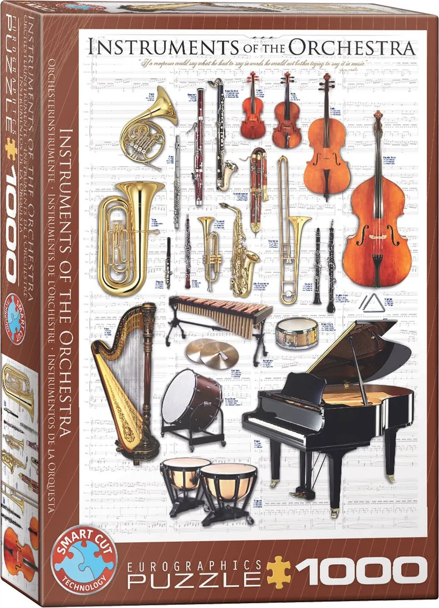 Eurographics Orkest Instrumenten Puzzel 1000 Stuks