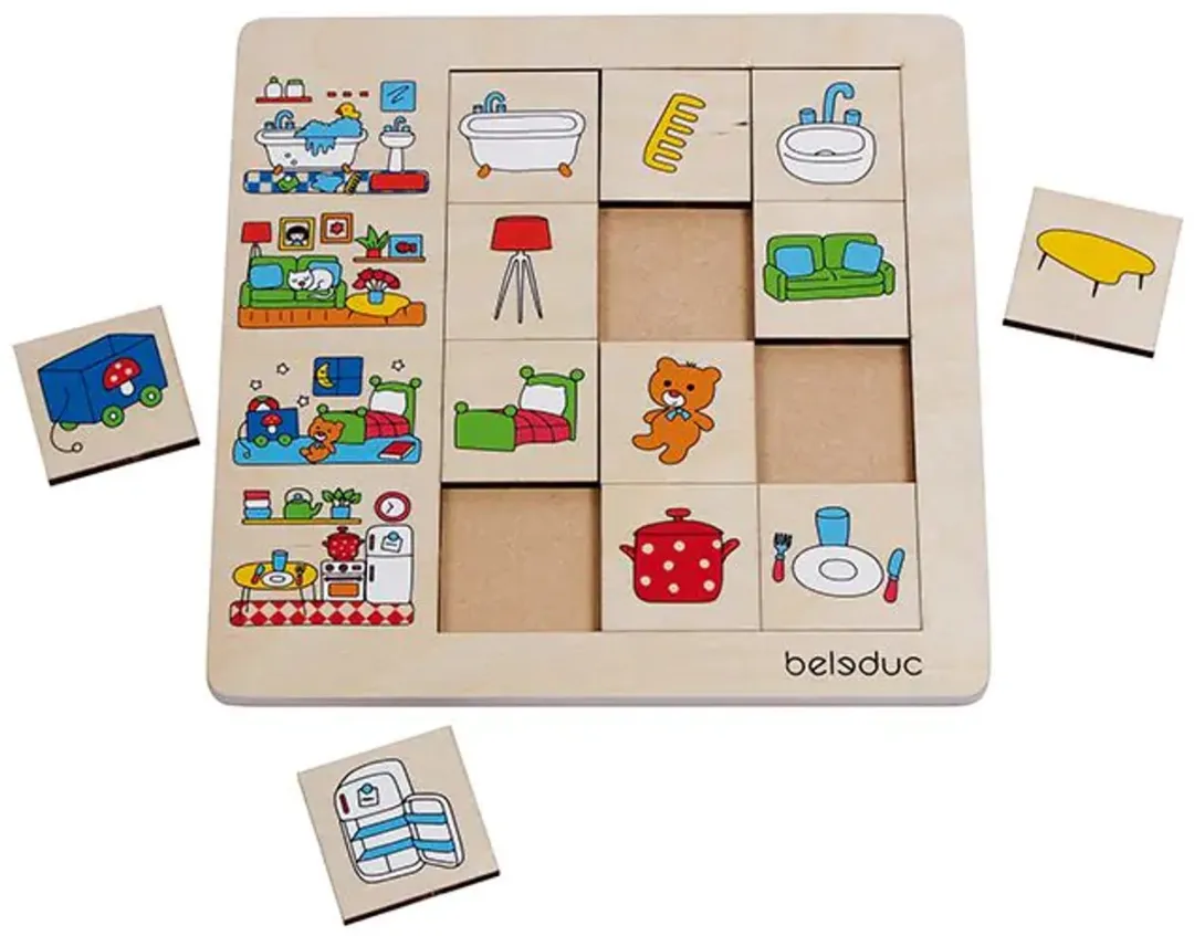Beleduc Ons Huis Puzzel 12 Stuks - 25cm - Multicolor