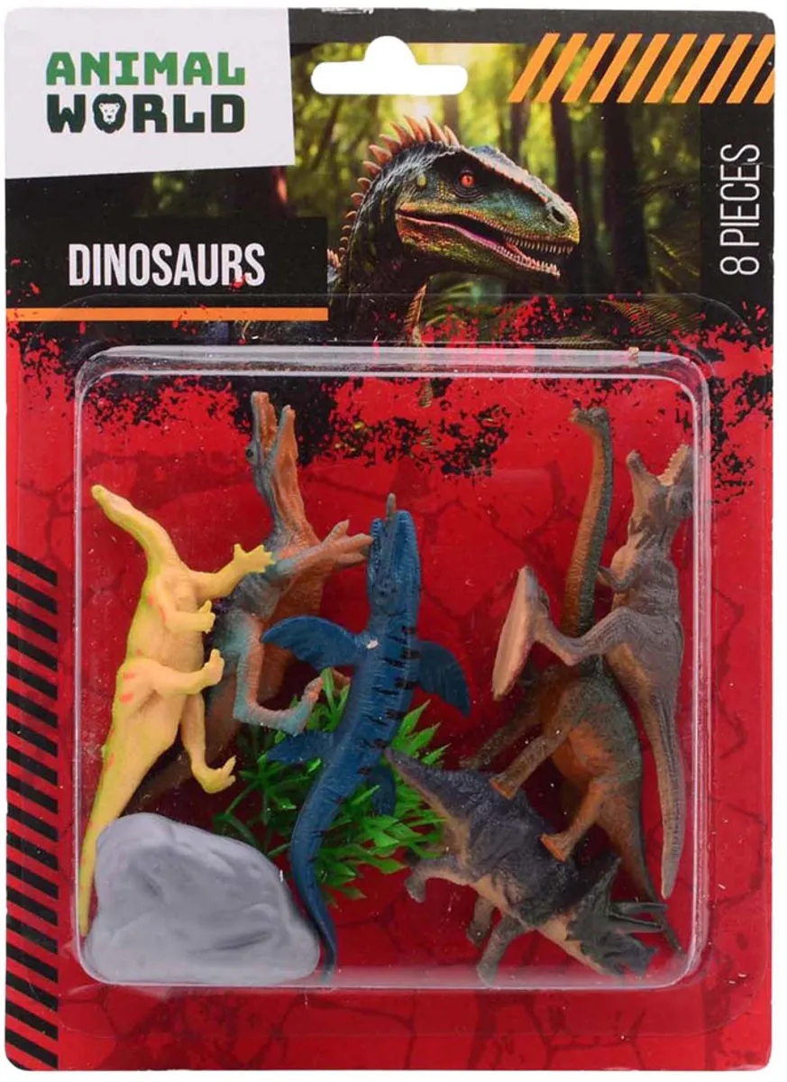Johntoy Animal World Dino Speelset 26208 - 8-delig