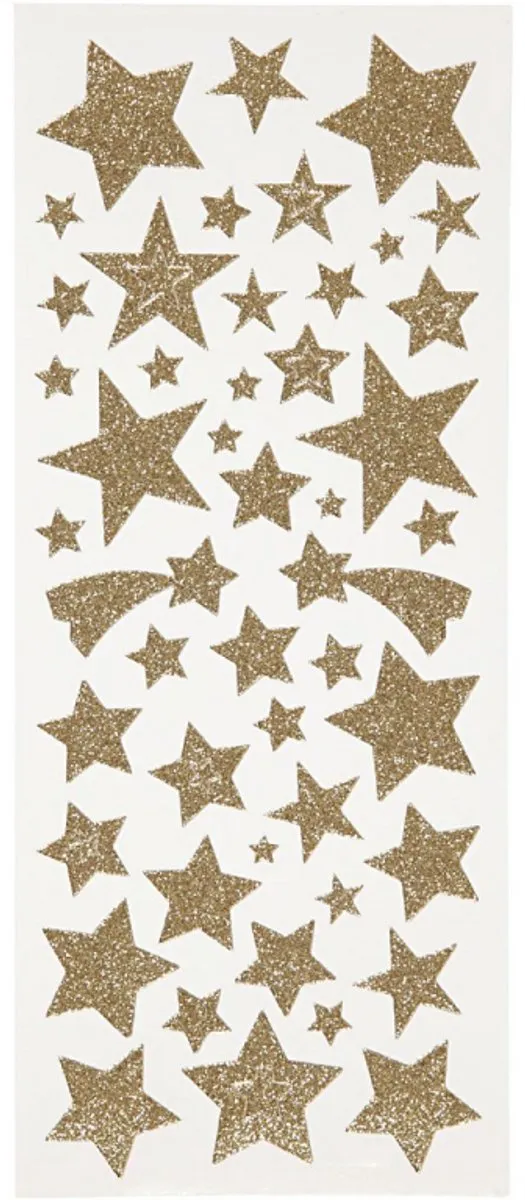 Creativ Company Gouden Sterren Glitter Stickers 10x24cm