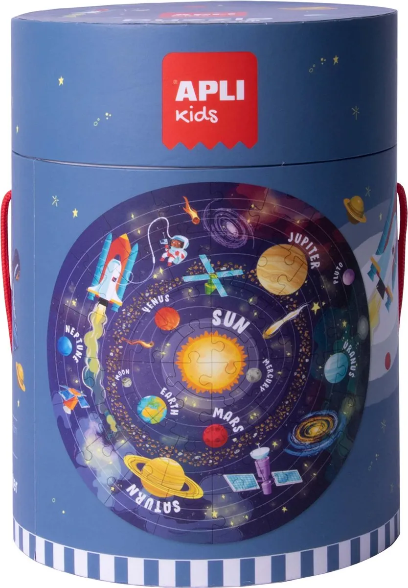Apli Kids Ronde Puzzel Zonnestelsel 48 Stuks