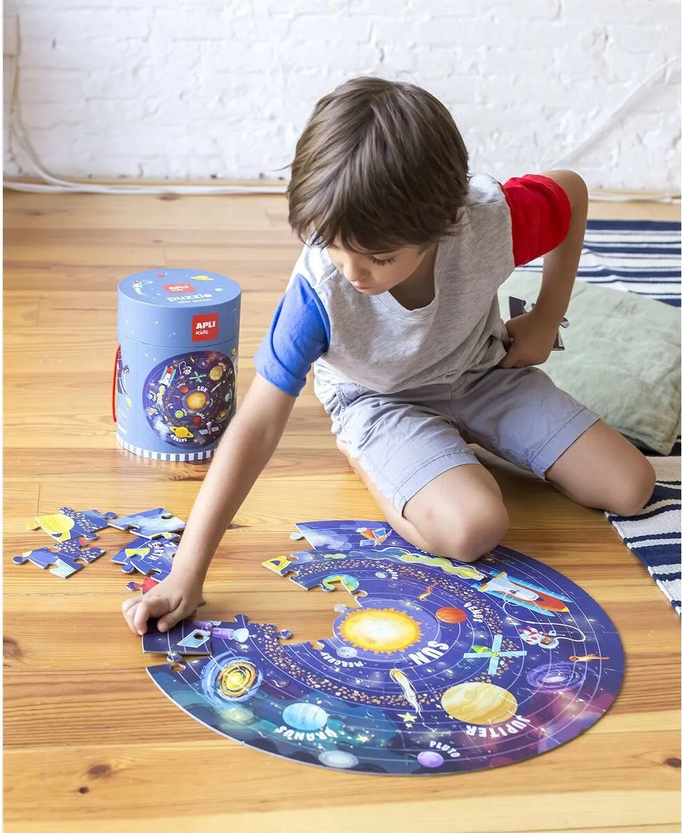 Apli Kids Ronde Puzzel Zonnestelsel 48 Stuks