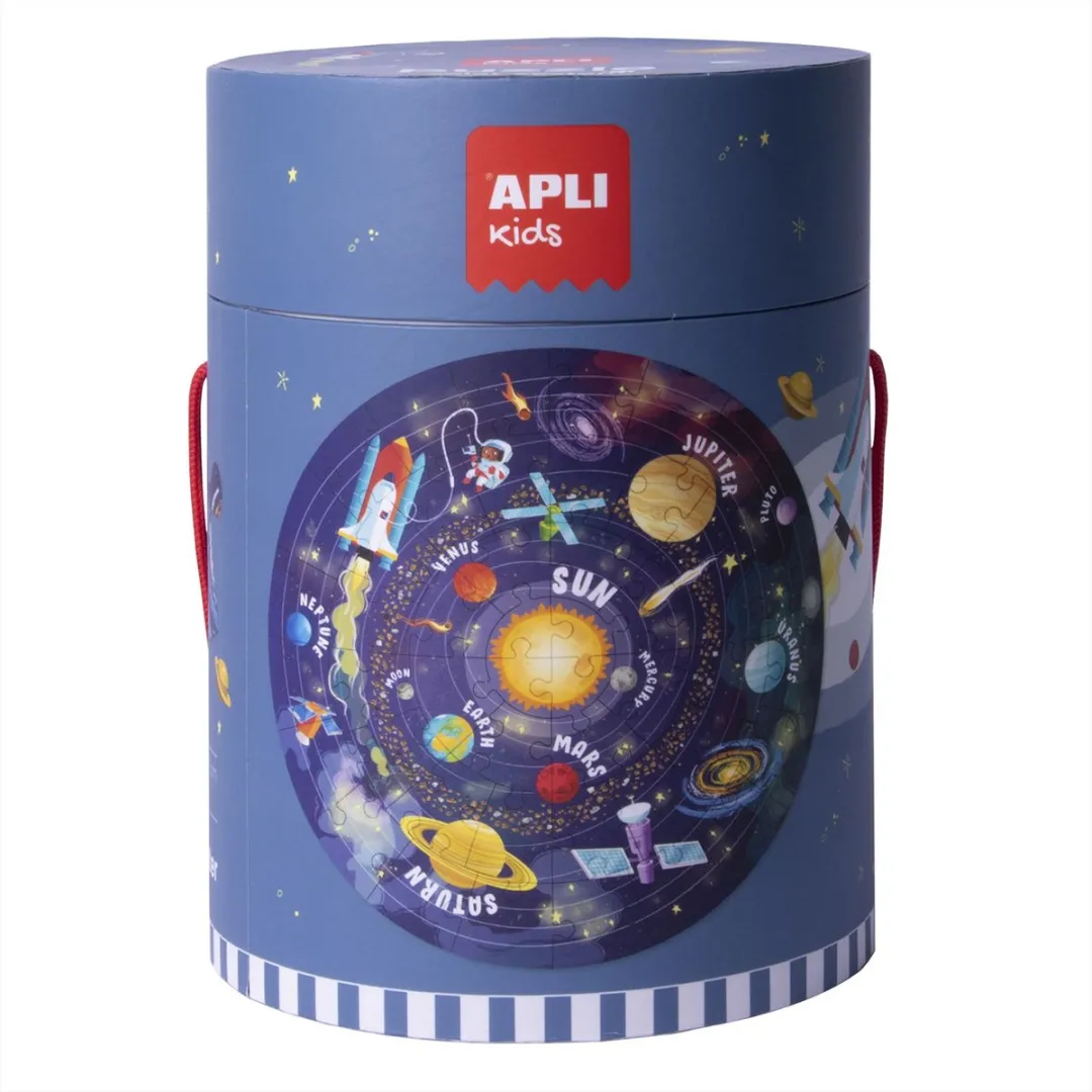 Apli Kids Ronde Puzzel Zonnestelsel 48 Stuks