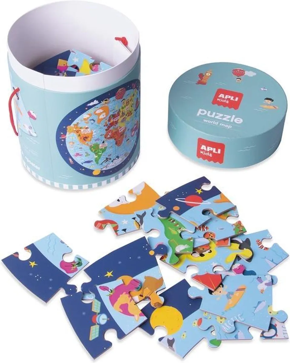 Apli Kids Ronde Puzzel Zonnestelsel 48 Stuks