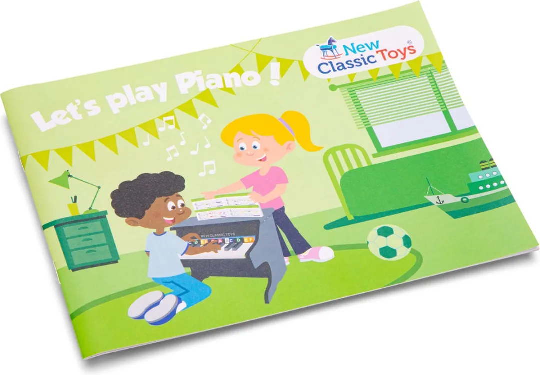 New Classic Toys® Houten Speelgoed Piano - Speelgoedinstrument - Roze - Inclusief Muziekboekje en Toonlader - Vanaf 3 jaar - Speelpiano voor Kinderen
