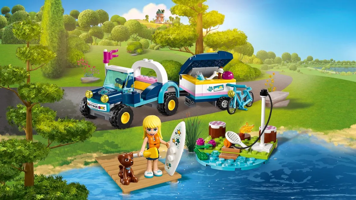 LEGO Friends Stephanie's Buggy & Aanhanger 41364 - 166 Stukken - Paars
