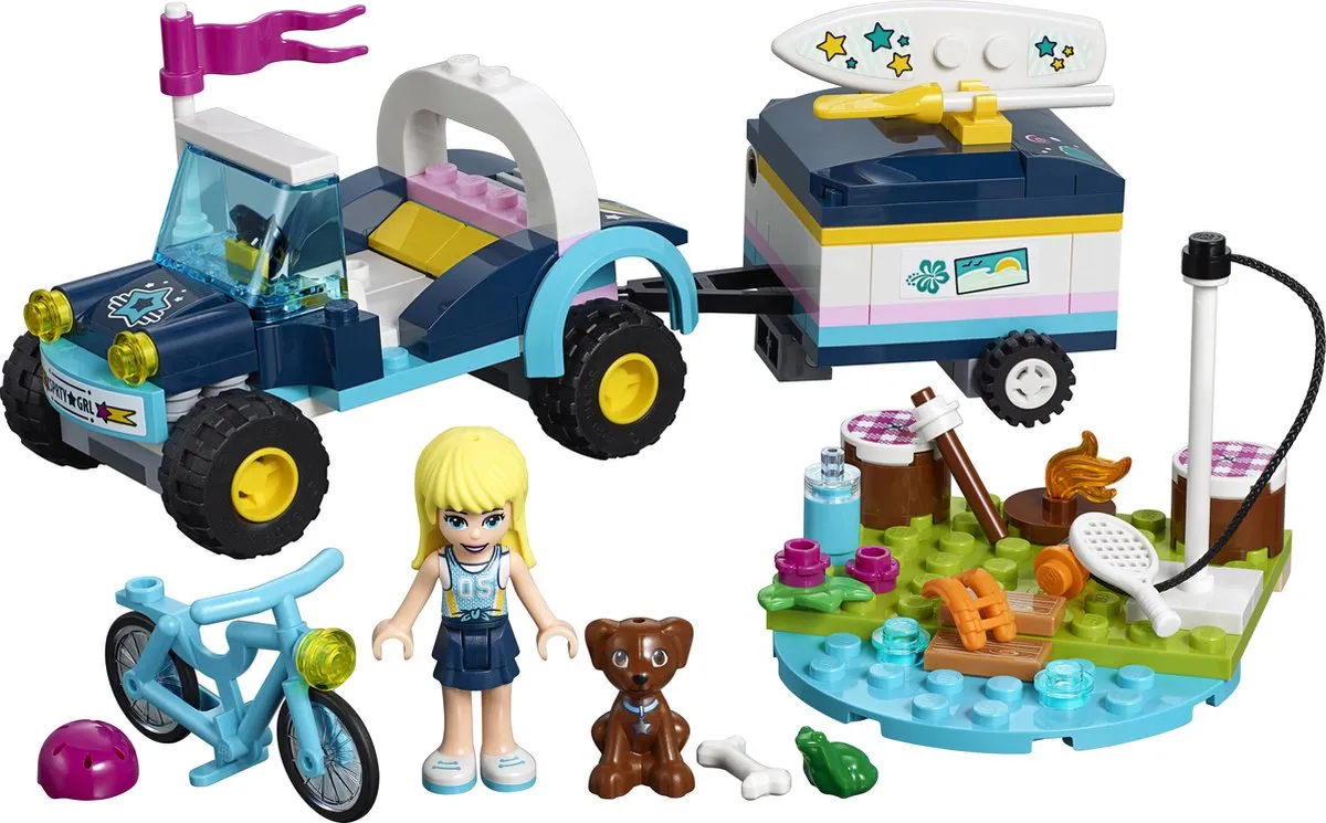 LEGO Friends Stephanie's Buggy & Aanhanger 41364 - 166 Stukken - Paars