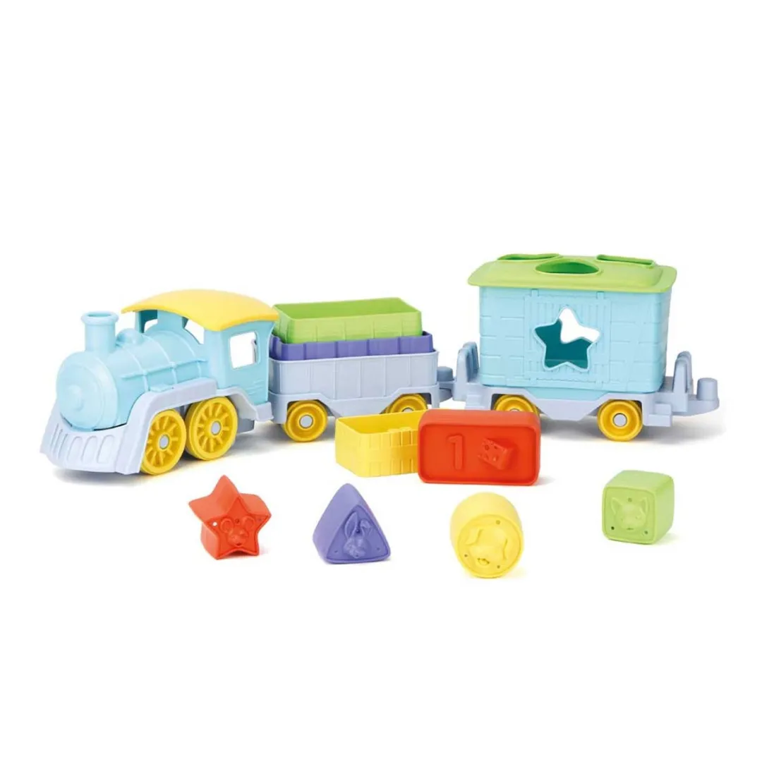 Green Toys Stapel en Sorteer Trein GTTNSS1460 - 12-delig - Meerkleurig