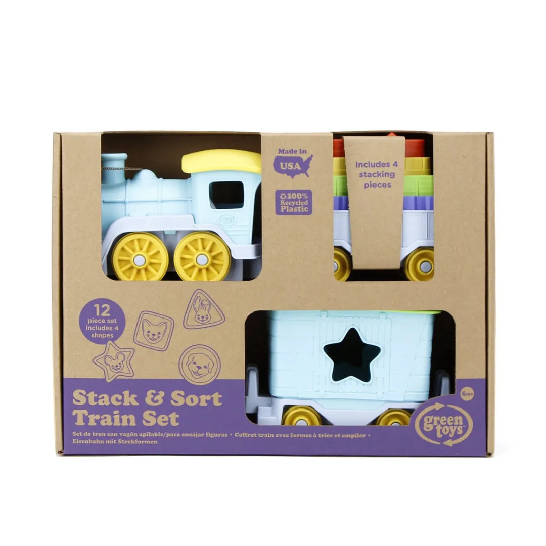 Green Toys Stapel en Sorteer Trein GTTNSS1460 - 12-delig - Meerkleurig