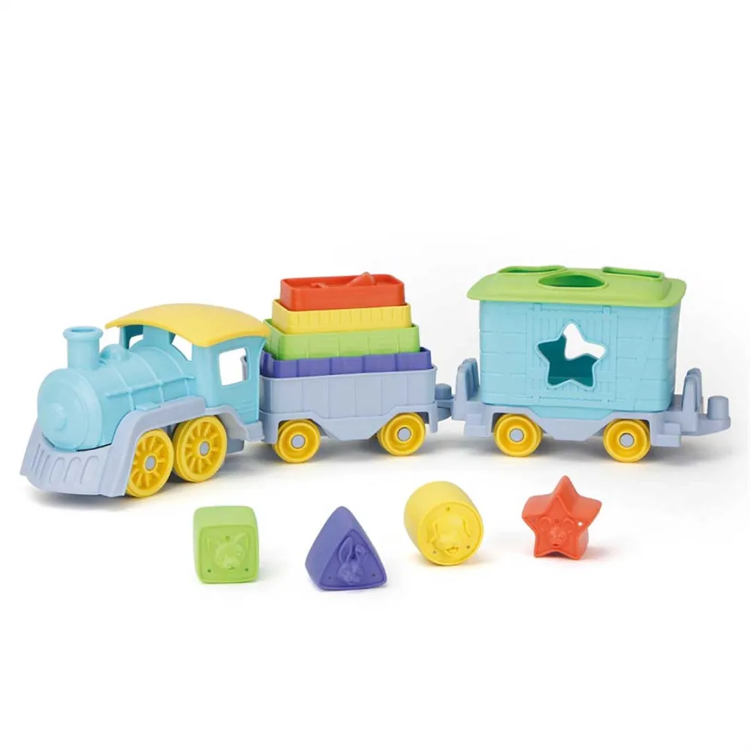 Green Toys Stapel en Sorteer Trein GTTNSS1460 - 12-delig - Meerkleurig