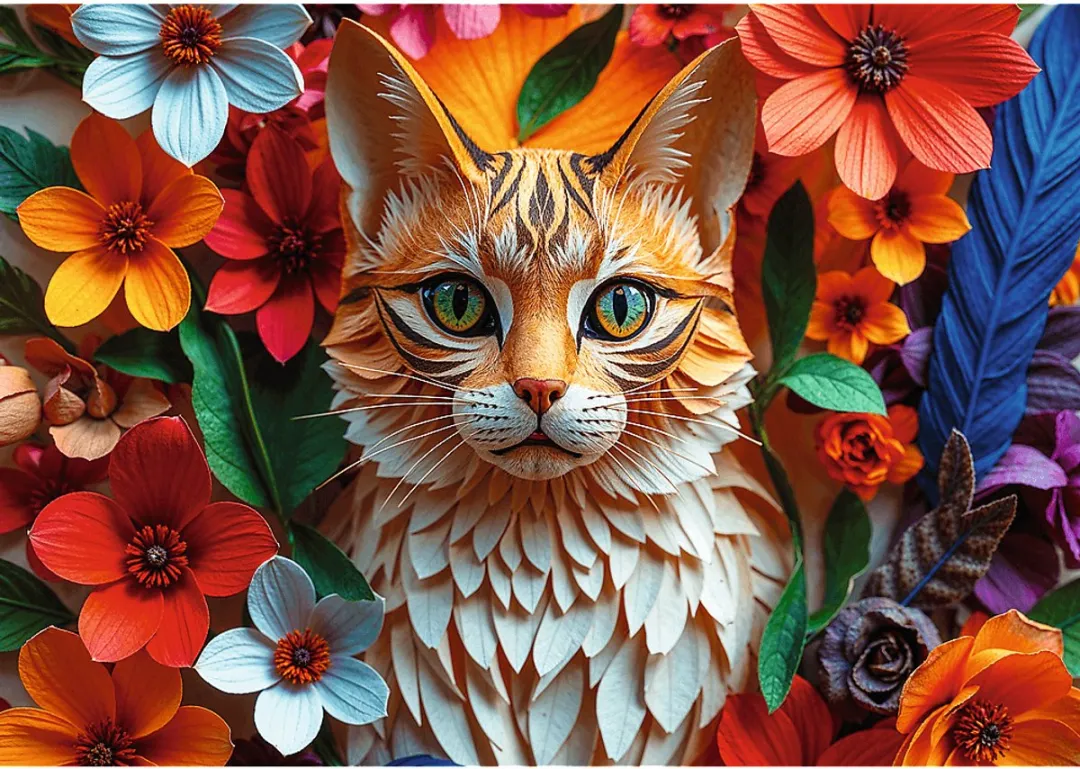 Trefl Kat 3D Effect Puzzel 1000 Stuks - Multicolor
