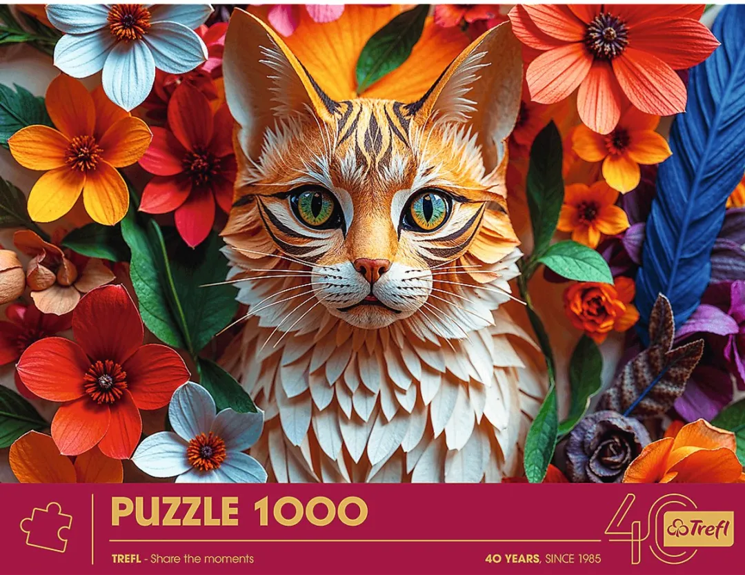 Trefl Kat 3D Effect Puzzel 1000 Stuks - Multicolor
