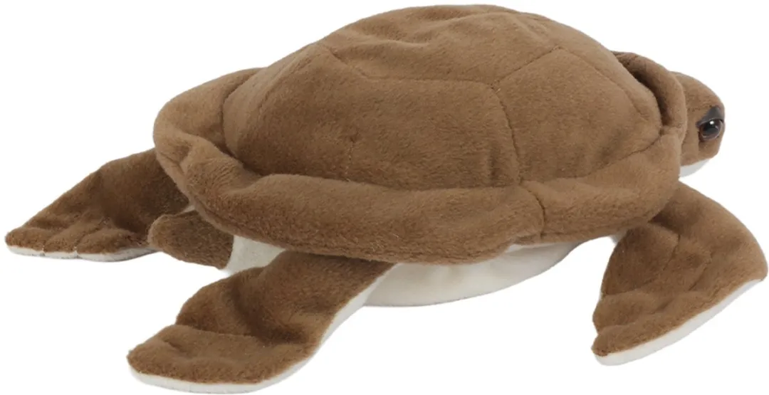 PIA Schildpad Pluche Knuffel - 30 cm - Bruin/Wit