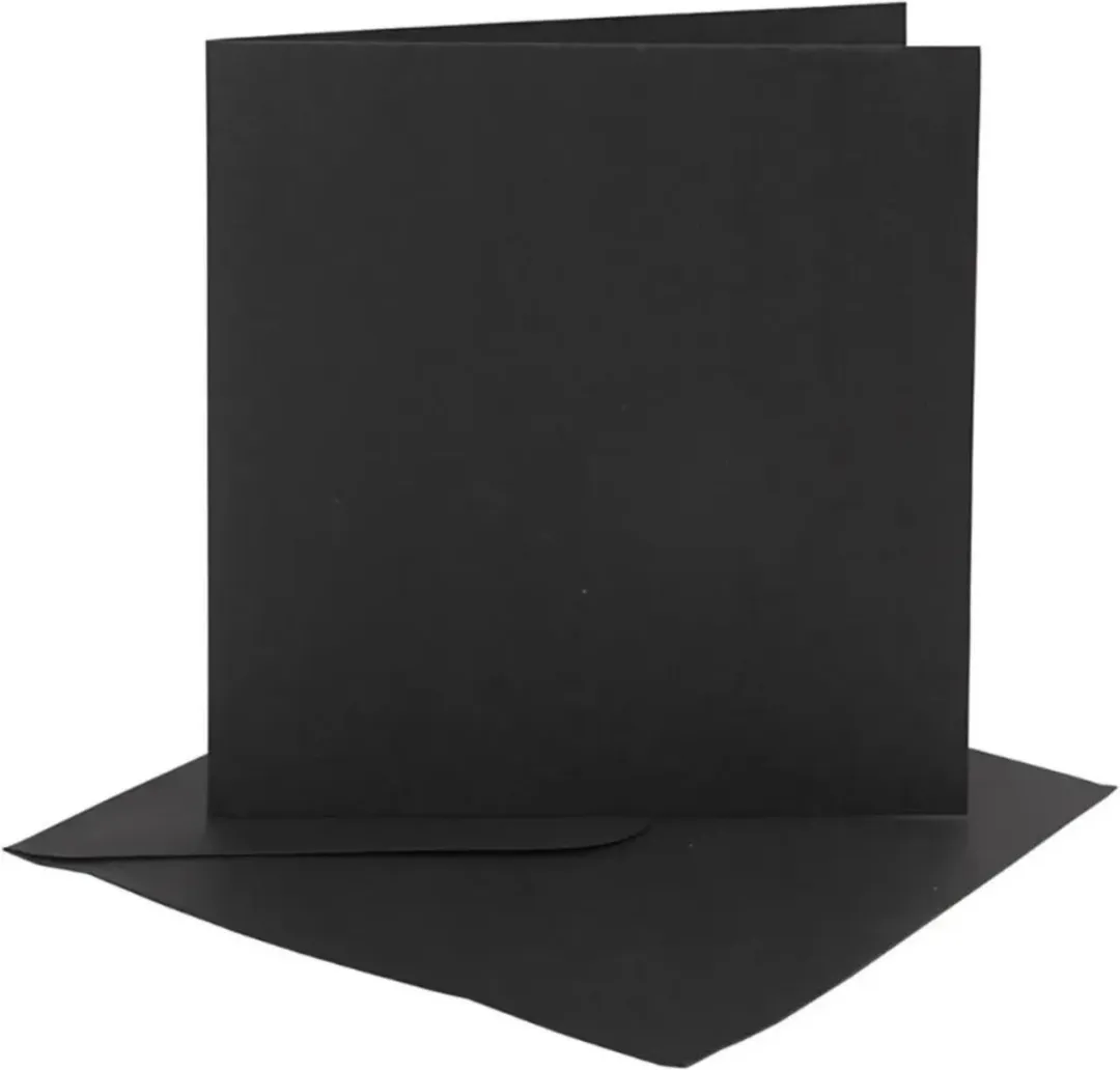 Creativ Company Kaarten & Enveloppen Zwart 15x15cm