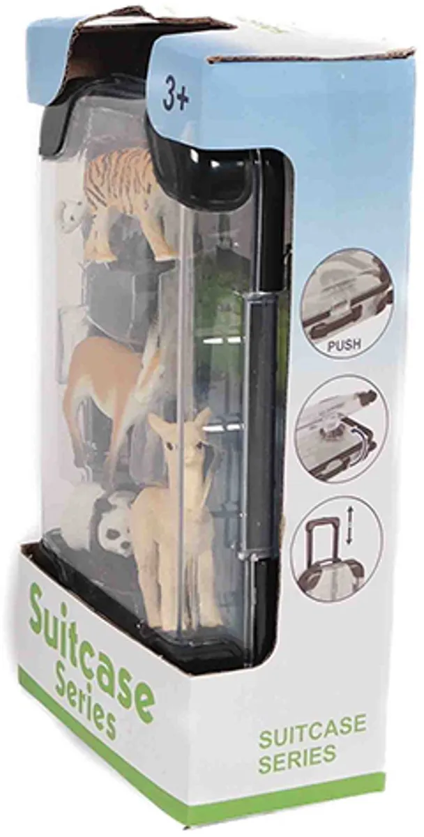 PIA Wilde Dieren Kofferspeelset - Medium 10x5x16,5cm - Multicolor