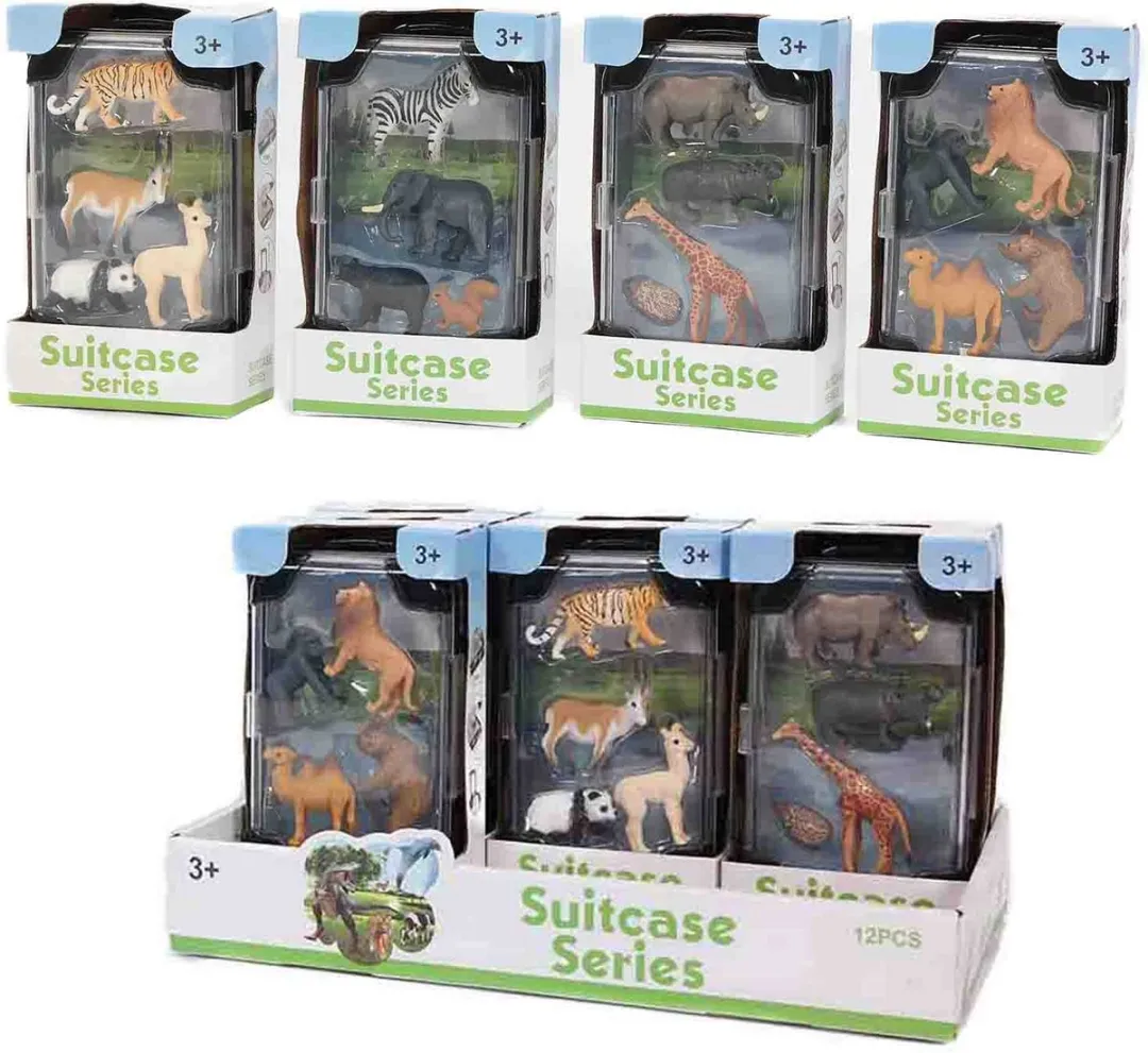 PIA Wilde Dieren Kofferspeelset - Medium 10x5x16,5cm - Multicolor