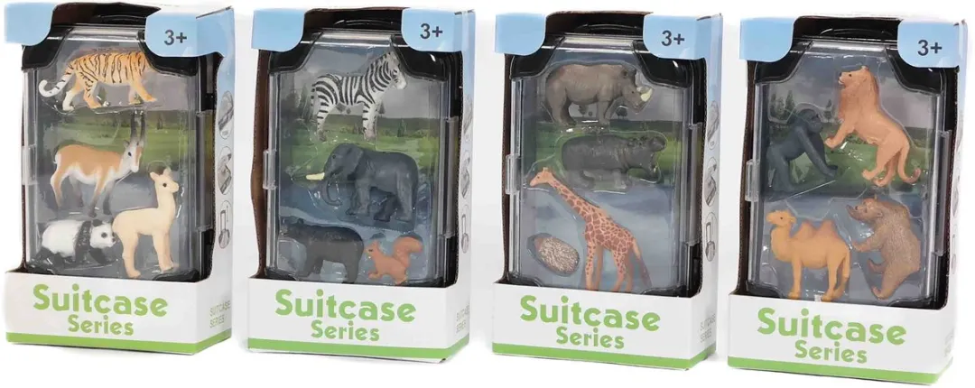 PIA Wilde Dieren Kofferspeelset - Medium 10x5x16,5cm - Multicolor