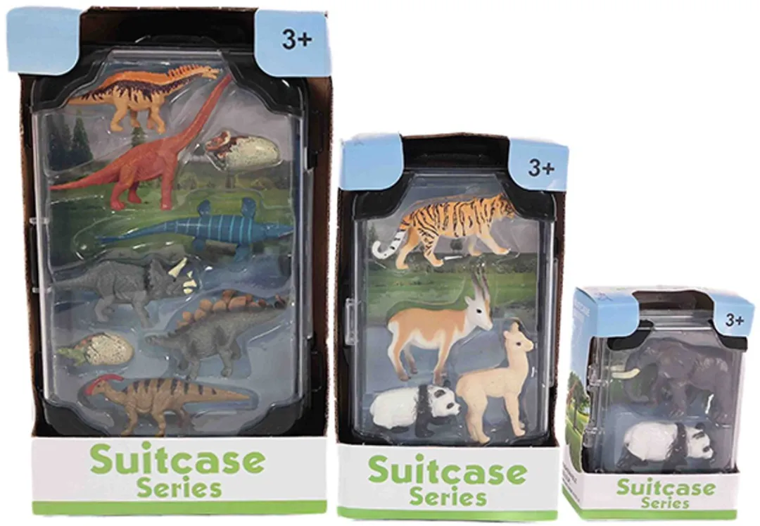 PIA Wilde Dieren Kofferspeelset - Medium 10x5x16,5cm - Multicolor