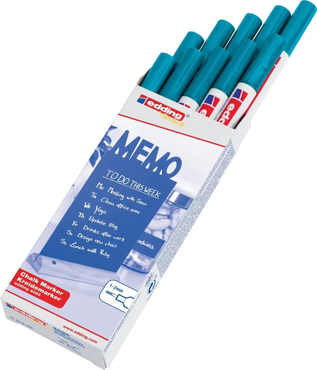 edding 4085 Metaalachtig Blauwe Krijtstift
