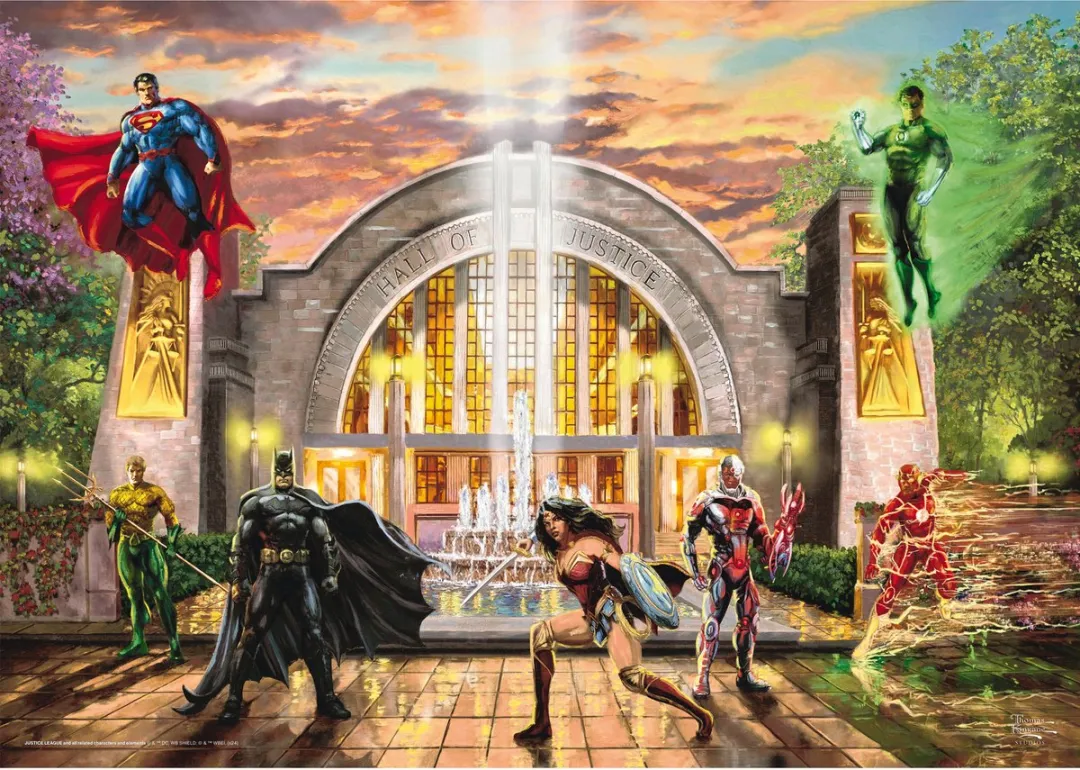 Schmidt Spiele DC Hall of Justice Thomas Kinkade Puzzel 1000 Stuks