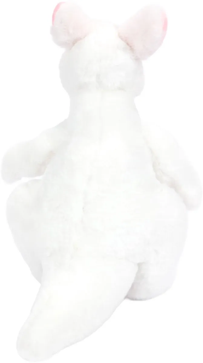 PIA Pluche Kangoeroe Knuffel - Wit - 30cm