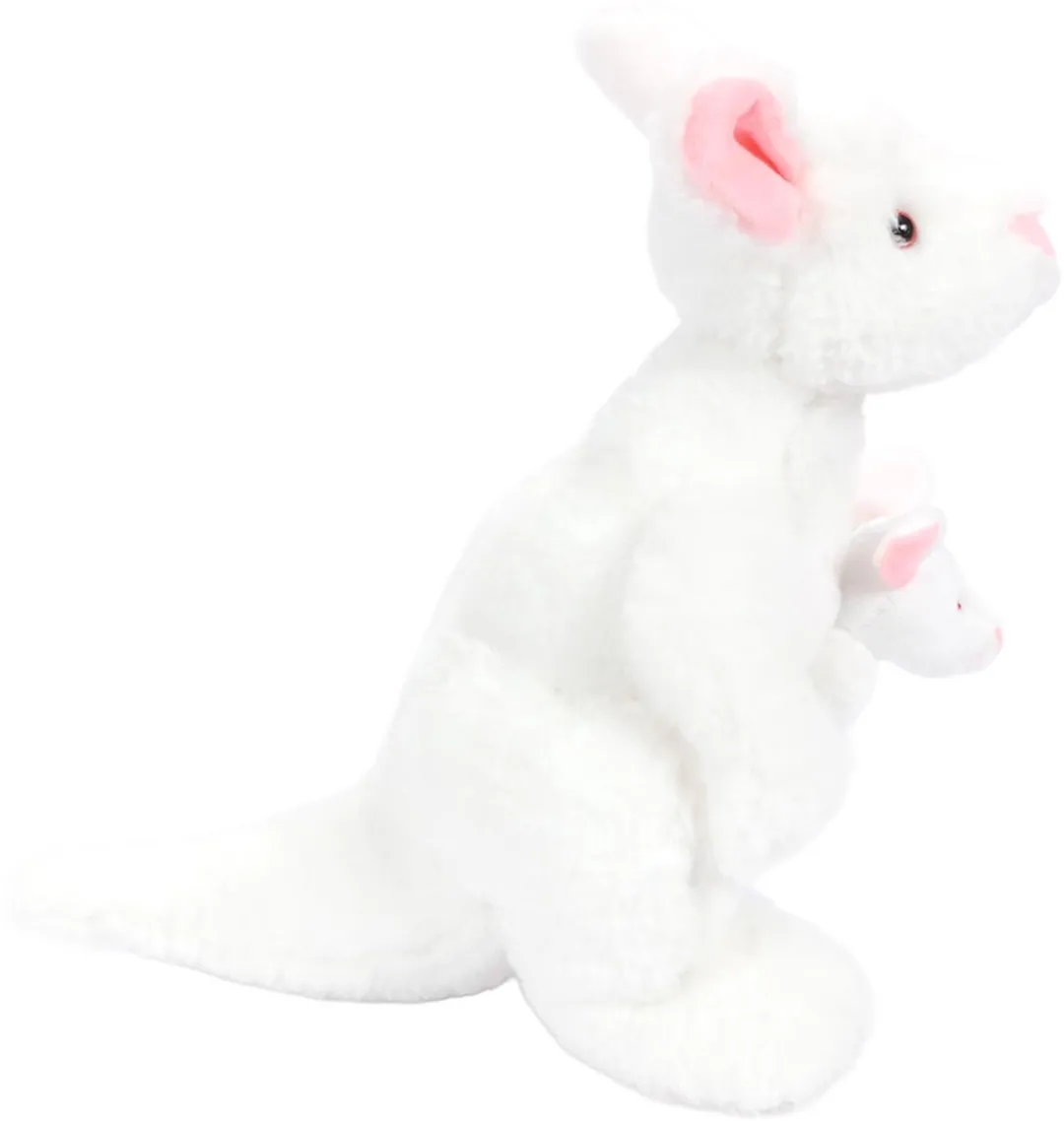 PIA Pluche Kangoeroe Knuffel - Wit - 30cm