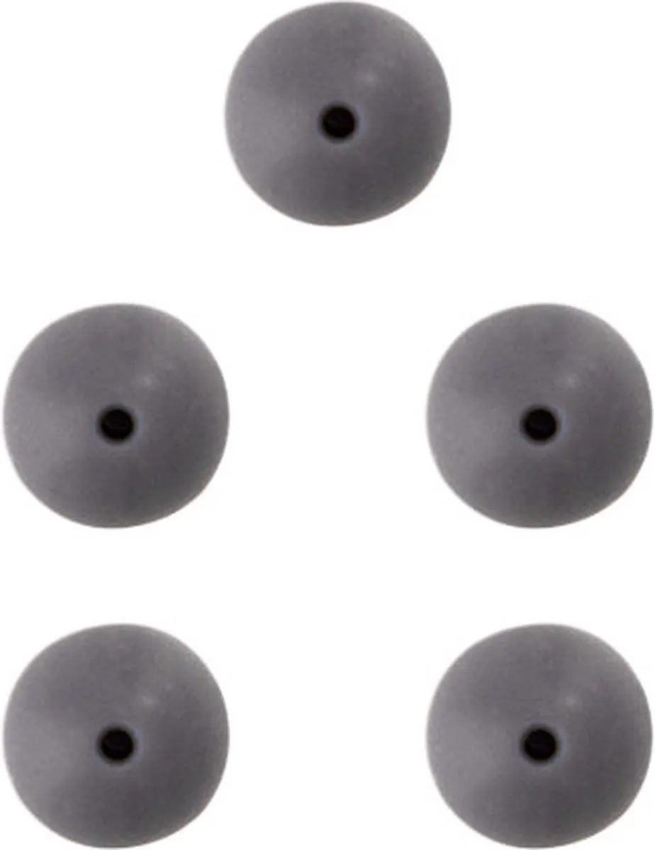 Durable Siliconen Kralen 15mm - 5 Stuks Grijs