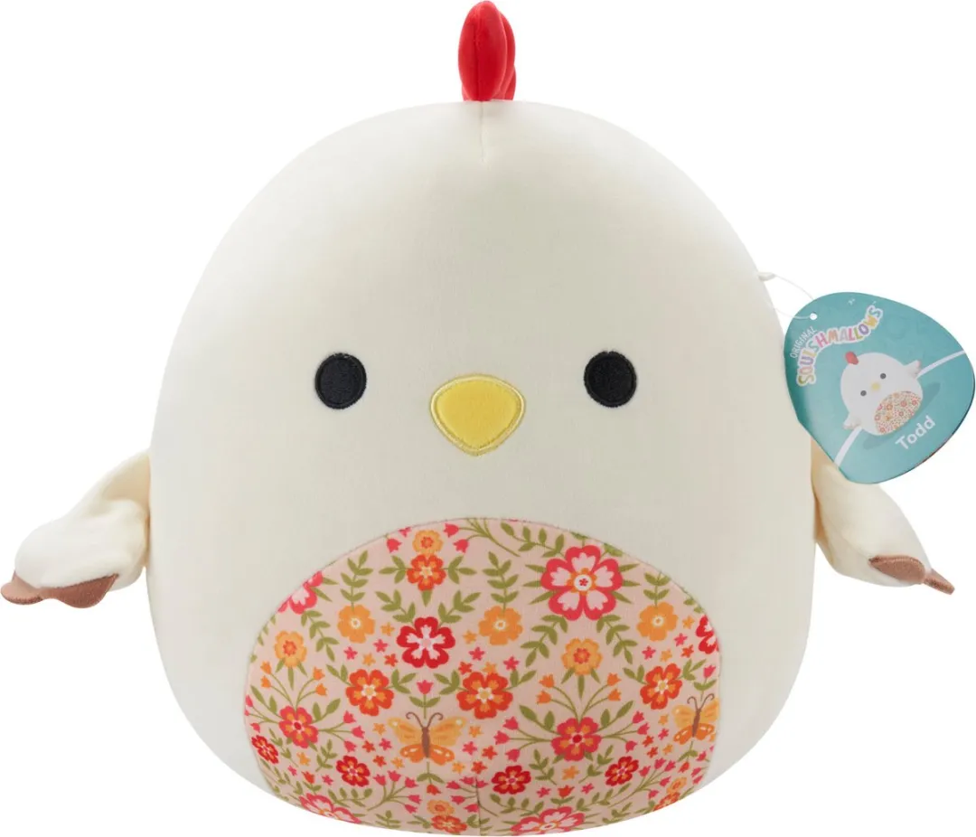 Squishmallows Todd-Beige Rooster Knuffel 30cm