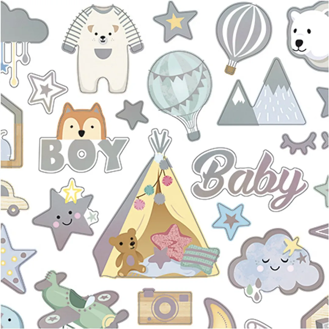 Creativ Company Creotime Stickervel Baby Jongen - 32 Stuks - Multi