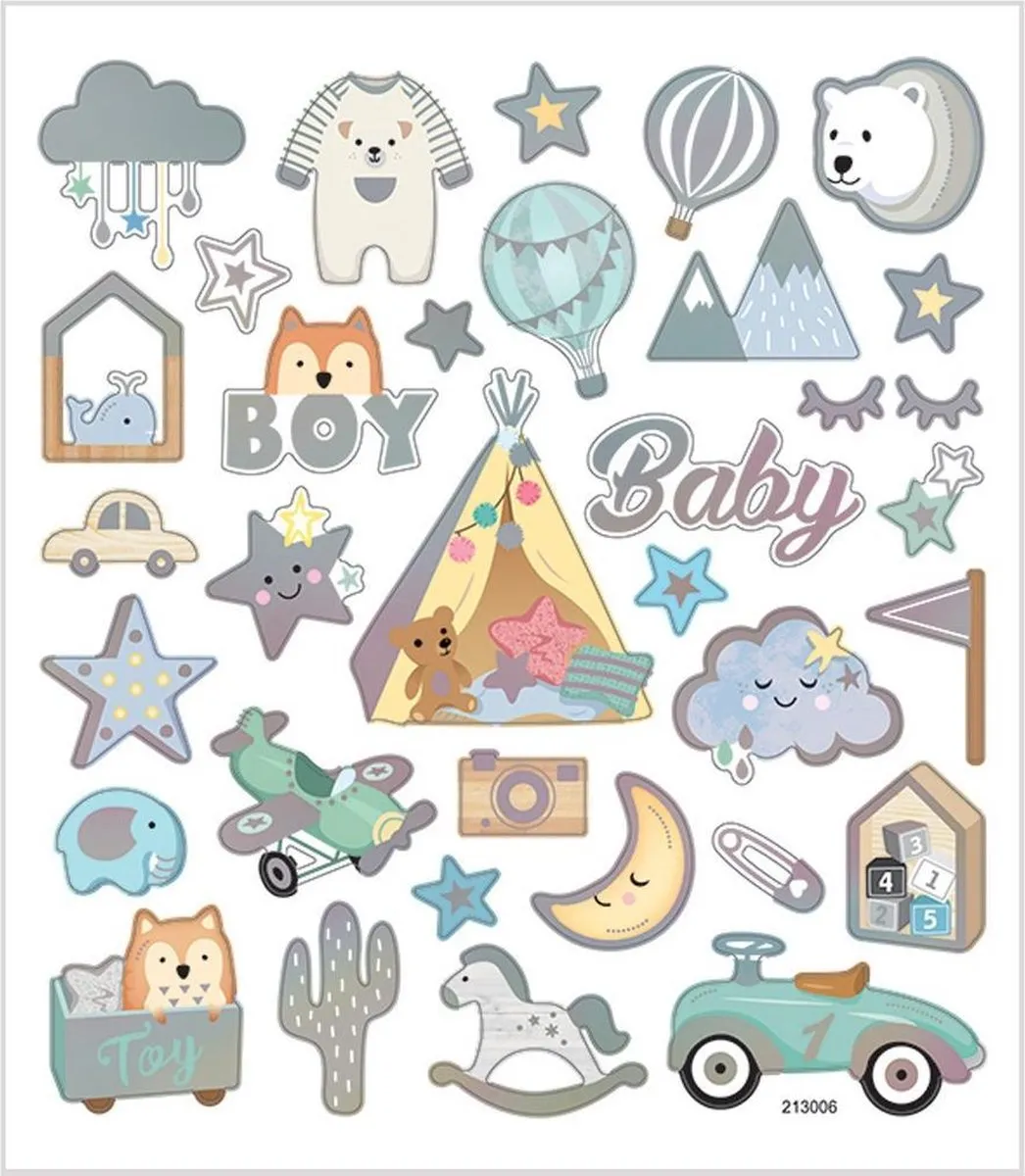 Creativ Company Creotime Stickervel Baby Jongen