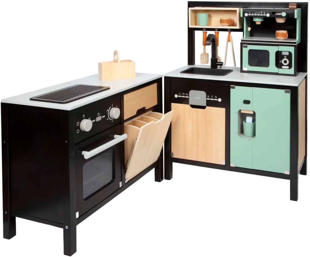 Small Foot Houten Industriele Keuken met Keukeneiland